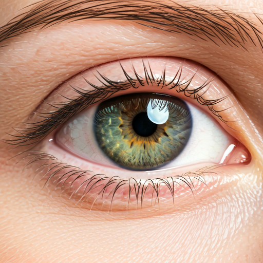 Close up of vibrant green eye