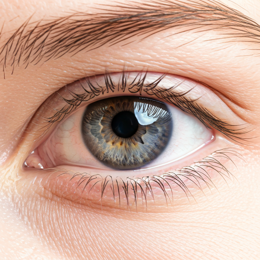 Close up of grey eye