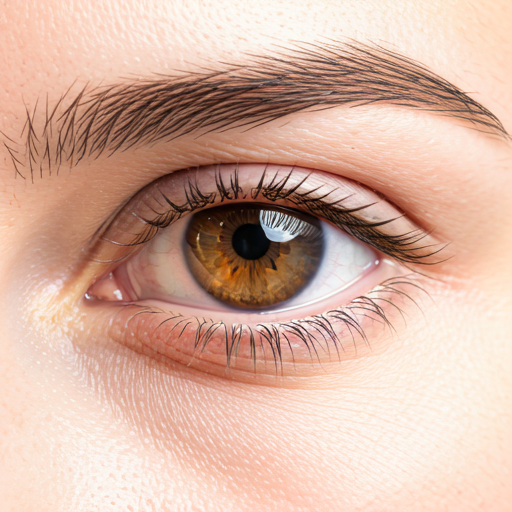 Close up of honey hazel eye